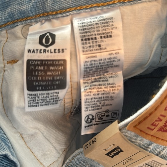 Levi’s 501 original lightwash high rise straight leg NWT 29 by 30 - Picture 6 of 11